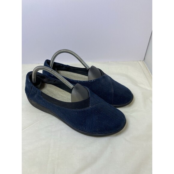 Cloudsteppers by Clarks Women Sillian Jetay Herringbone Slip-On Shoes  Size 9.5 - Picture 1 of 7